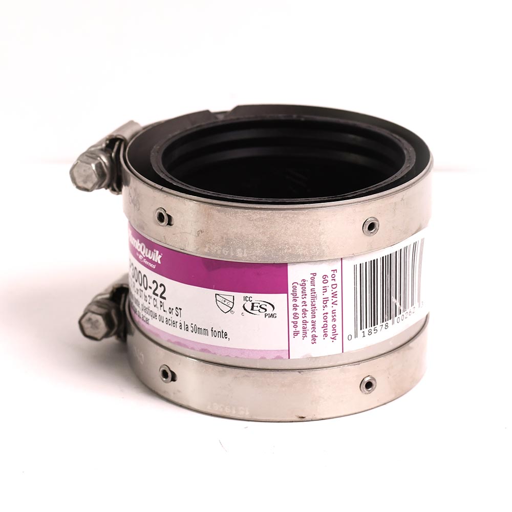 P3000-22 2" Cast Iron to Plastic, Steel or XHCI - Shielded No-Hub Coupling - W02
