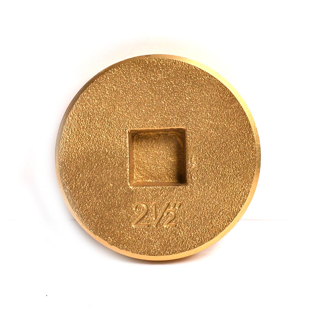 2-1/2" Brass Countersunk Cleanout Plug - W02