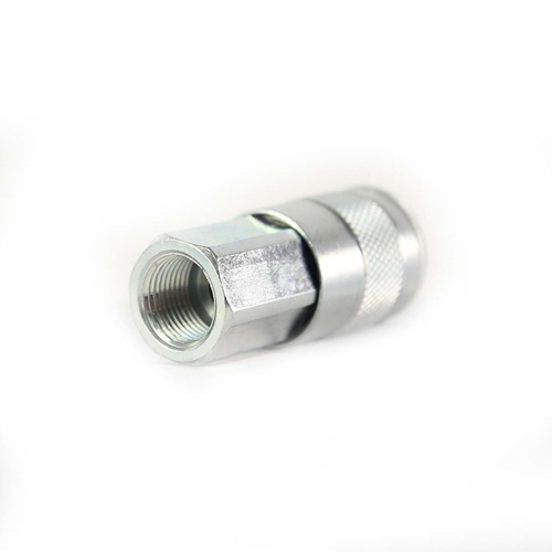 3/8" x 3/8" FPT Auto Steel Coupler - Silver - Display Pack - W03