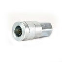 3/8" x 3/8" FPT Auto Steel Coupler - Silver - Display Pack - W04