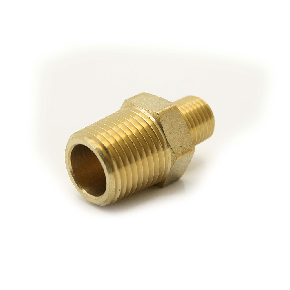 3/8 X 1/8 BRASS RED. NIPPLE - W04