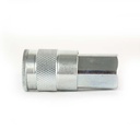 3/8" x 3/8" FPT Auto Steel Coupler - Silver - 100 Pack - W02