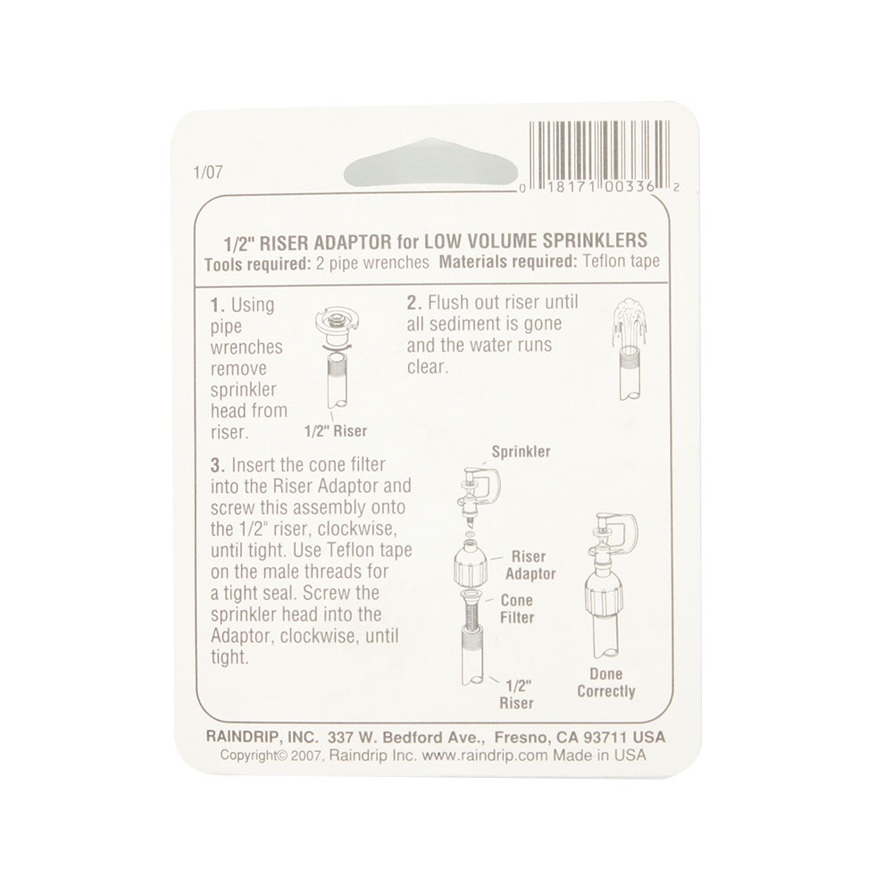 R-336-C 1/2 RISER ADAPTOR - W06