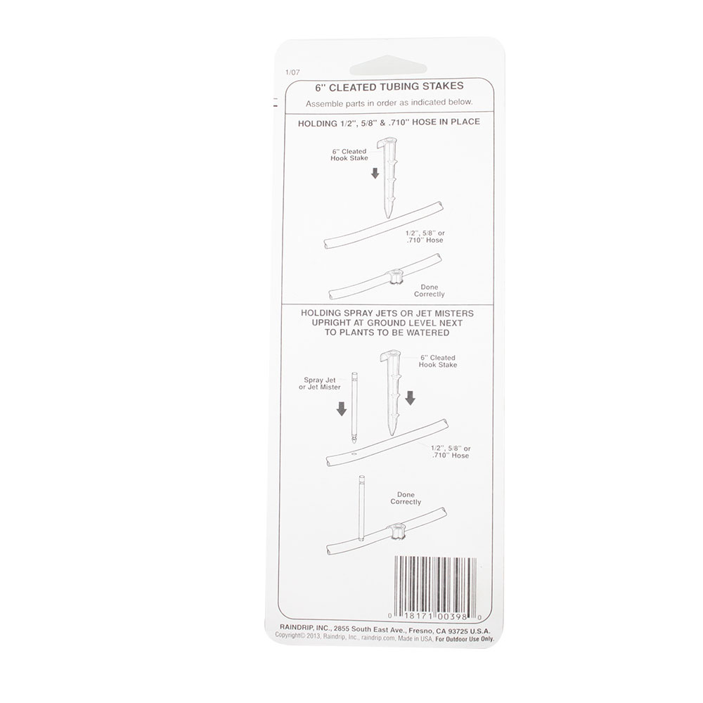 R398CT 6" CLEATED TUBING STAKE - W06