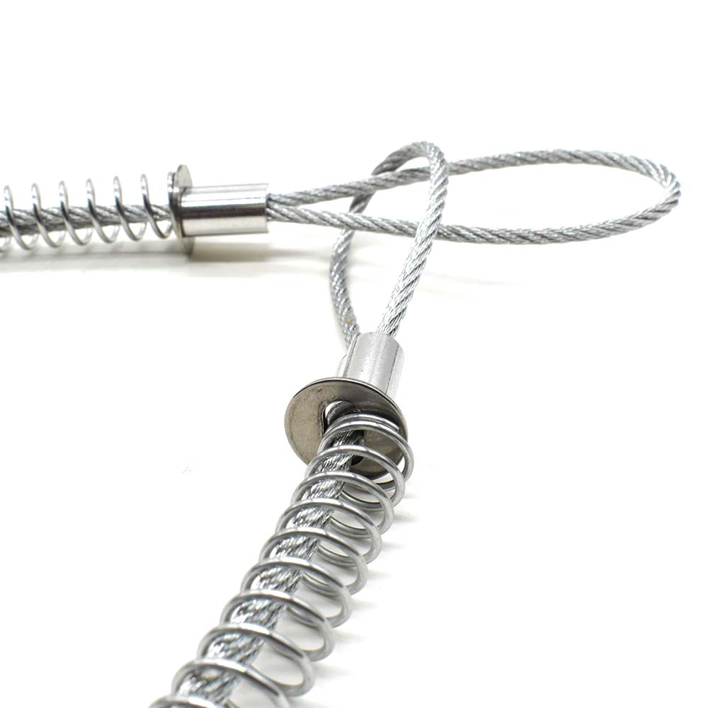 1/8" Steel Double Loop x 20-1/4" Jack Hammer Hose Safety Cable Whip
 - Six Display Pack - W02
