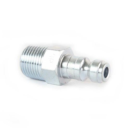 1/4" x 3/8" MPT Auto Coupler Plug - Silver - Display Pack - W02