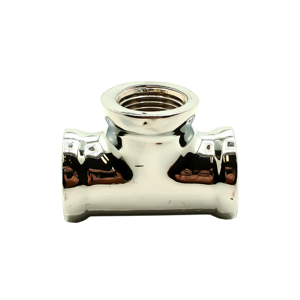 1/2" Chrome Plated Brass Tee - W03