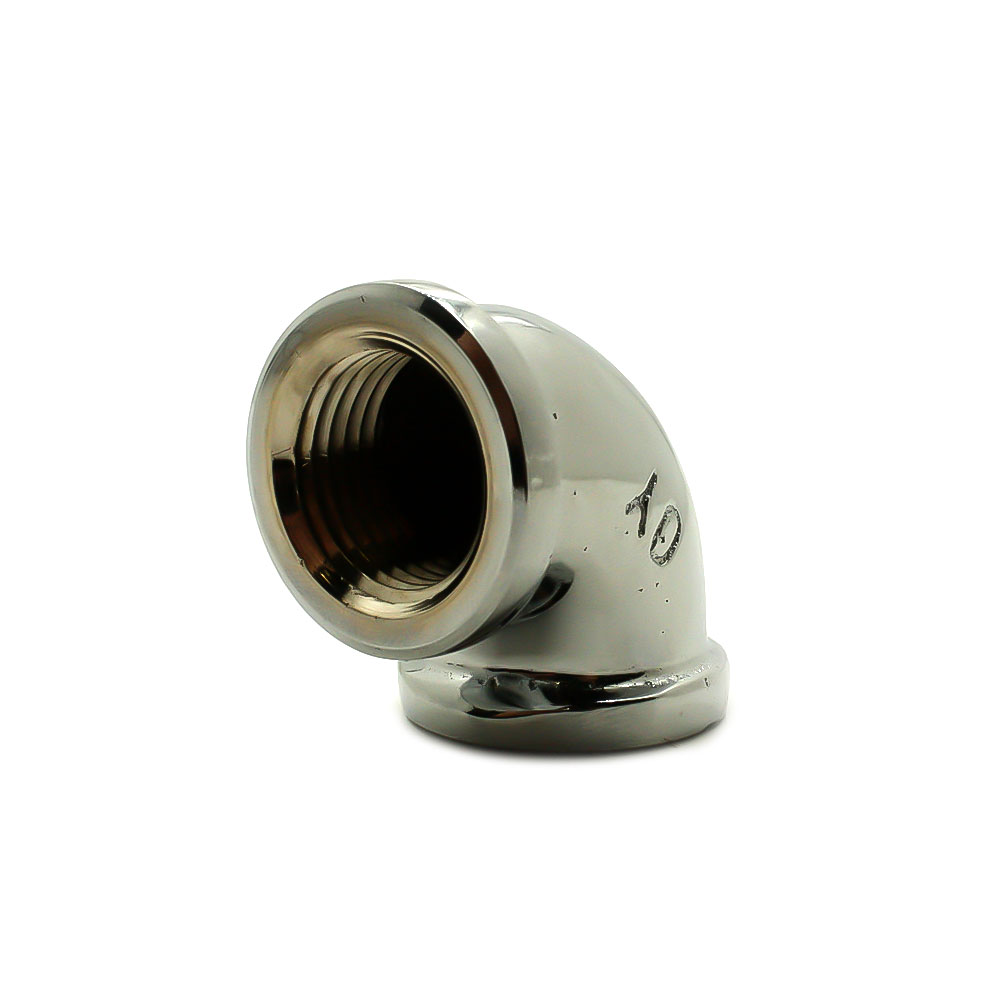 1/2" Chrome Plated Brass 90 Degree Elbow - W03