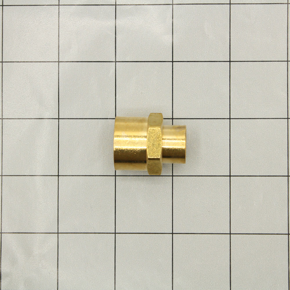 1/2" X 3/8" Reducer Brass (BARSTOCK) (FPC680) - W02