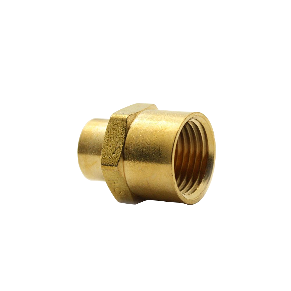 1/2" X 3/8" Reducer Brass (BARSTOCK) (FPC680) - W04