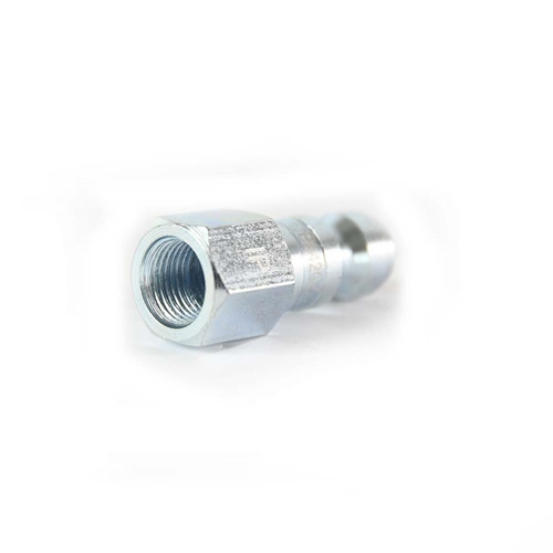 1/4" x 1/8" FPT Automotive Coupler Plug - Silver - 25 Pack - W03