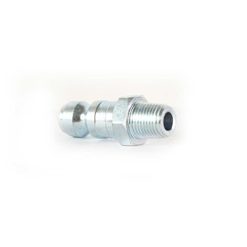 1/4" x 1/8" MPT Automotive Coupler Plug -Silver - 50 Pack - W03