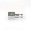 1/4" x 3/8" FPT Auto Coupler Plug - Silver - 25 Pack - W02