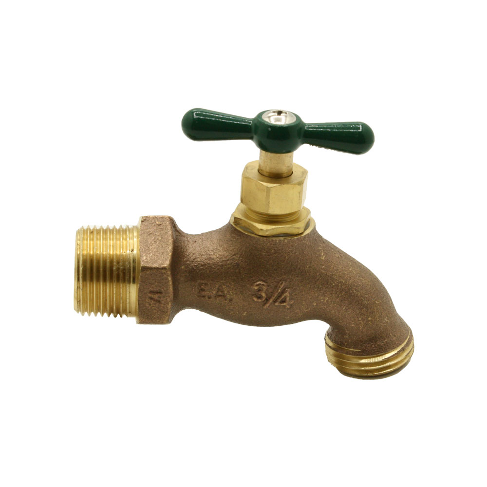 1/2" MIP x 3/4" GHT SSS Brass Hose Bibb - W03
