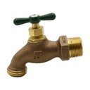 1/2" MIP x 3/4" GHT SSS Brass Hose Bibb - W06