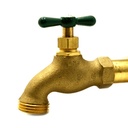 1/2" MIP x 3/4" GHT SOT Brass Hose Bibb - W02