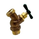 3/4" MIP x 3/4" GHT Brass No-Kink Hose Bibb - W04