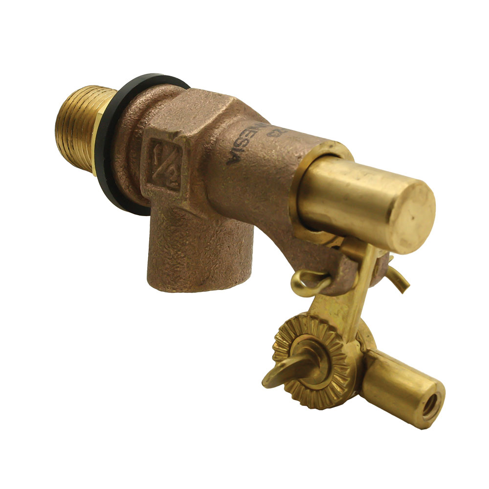 3/4" MIP x Free Flow Outlet Brass Float Valve with Compound Operating Lever - W08
