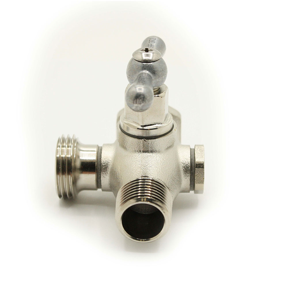 248 - Heavy-Duty Washing Machine Valve, 1/2 in FIP x 1/2 in MIP x 3/4 GHT Reverse Bypass Washing Machine Valve - W02