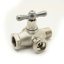 248 - Heavy-Duty Washing Machine Valve, 1/2 in FIP x 1/2 in MIP x 3/4 GHT Reverse Bypass Washing Machine Valve - W03