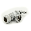 5/8" Comp.  x 3/4" Male GHT Front Handle Washing Machine Valve - W03