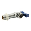 1/2" Quarter Turn Washing Machine Valve- Long Shank - BLUE (WM75LQTB) - W03