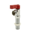 1/2" Quarter Turn Washing Machine Valve- Long Shank - RED (WM75LQTR) - W02