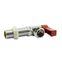 1/2" Quarter Turn Washing Machine Valve- Long Shank - RED (WM75LQTR) - W03