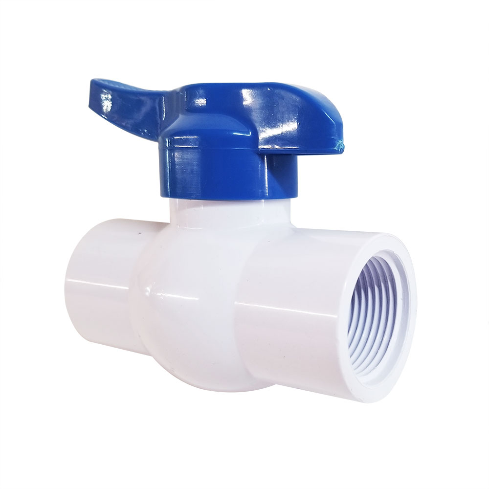 4" Threaded PVC Ball Valve - Blue Handle (Heavy-Duty) - W02