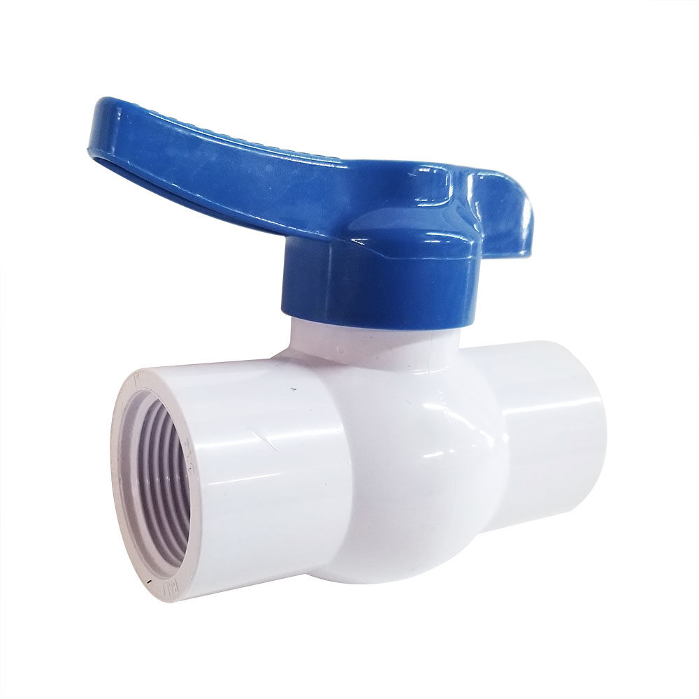 2-1/2" Threaded PVC Ball Valve - Blue Handle (Heavy-Duty) - W03