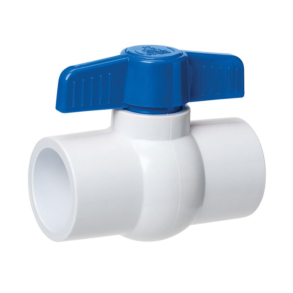 3/4" Slip PVC Ball Valve - Blue Handle (Economy) - W02