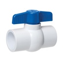 3/4" Slip PVC Ball Valve - Blue Handle (Economy) - W02
