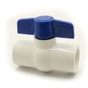 1-1/4" Slip PVC Ball Valve - Blue Handle (Economy) - W02
