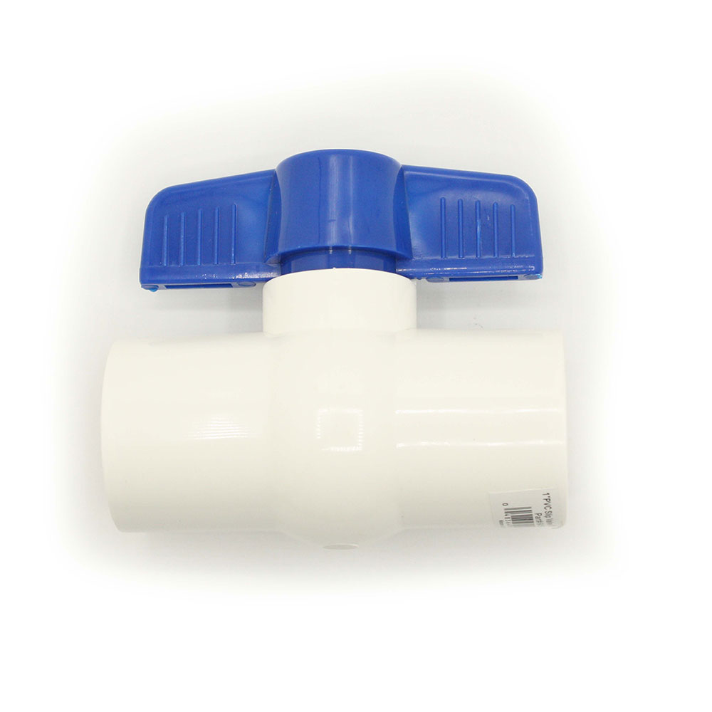 2" Slip PVC Ball Valve - Blue Handle (Economy) - W03