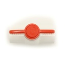 1/2" Threaded PVC Ball Valve - Red Handle (Economy) - W02