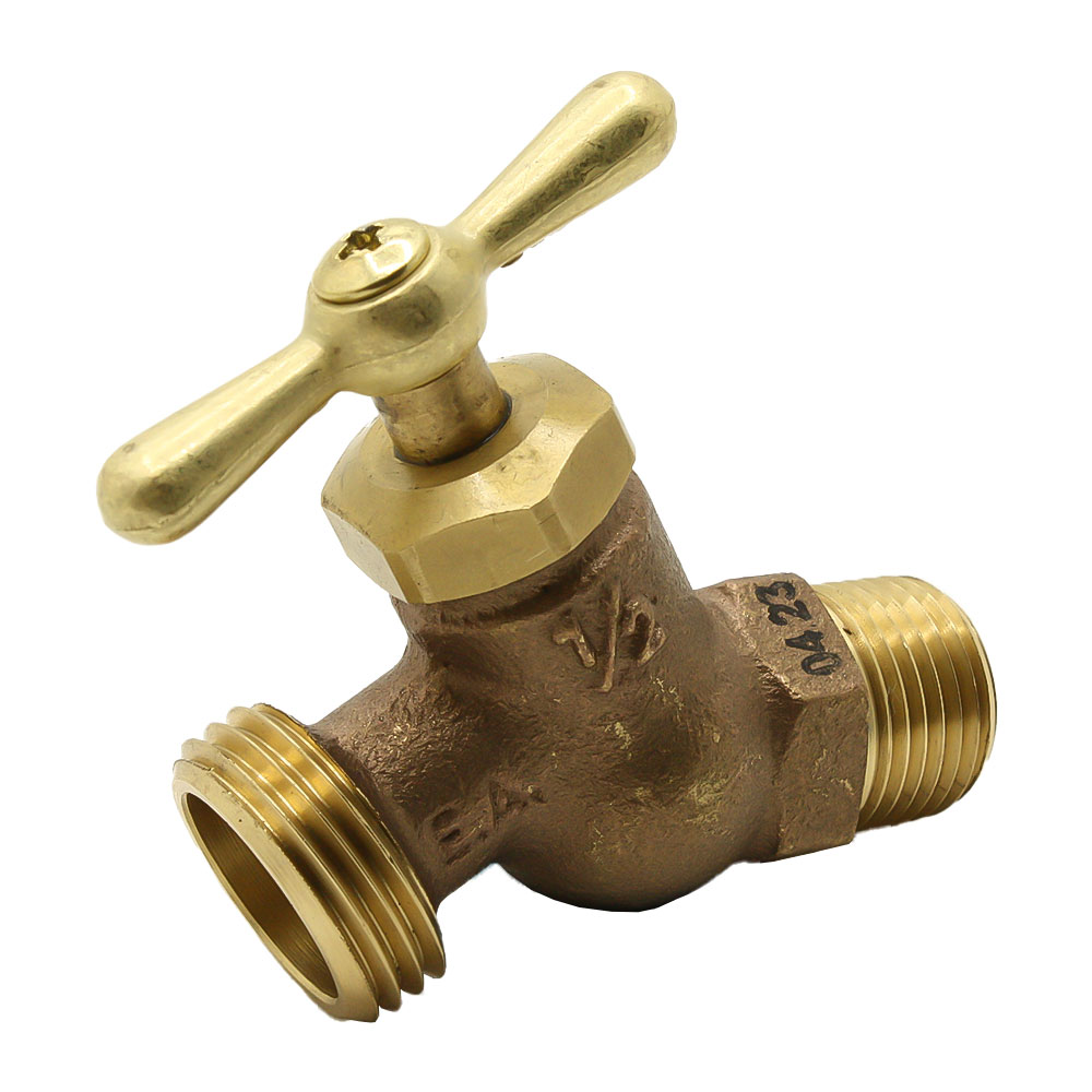 3/4" MIP x 3/4" GHT No-Kink Hose Bibb - Economy  (TSC STOCK) - W02