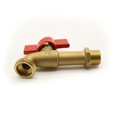 3/4" MIP x 3/4" GHT  1/4 Turn SOT Hose Bibb - Economy - W02