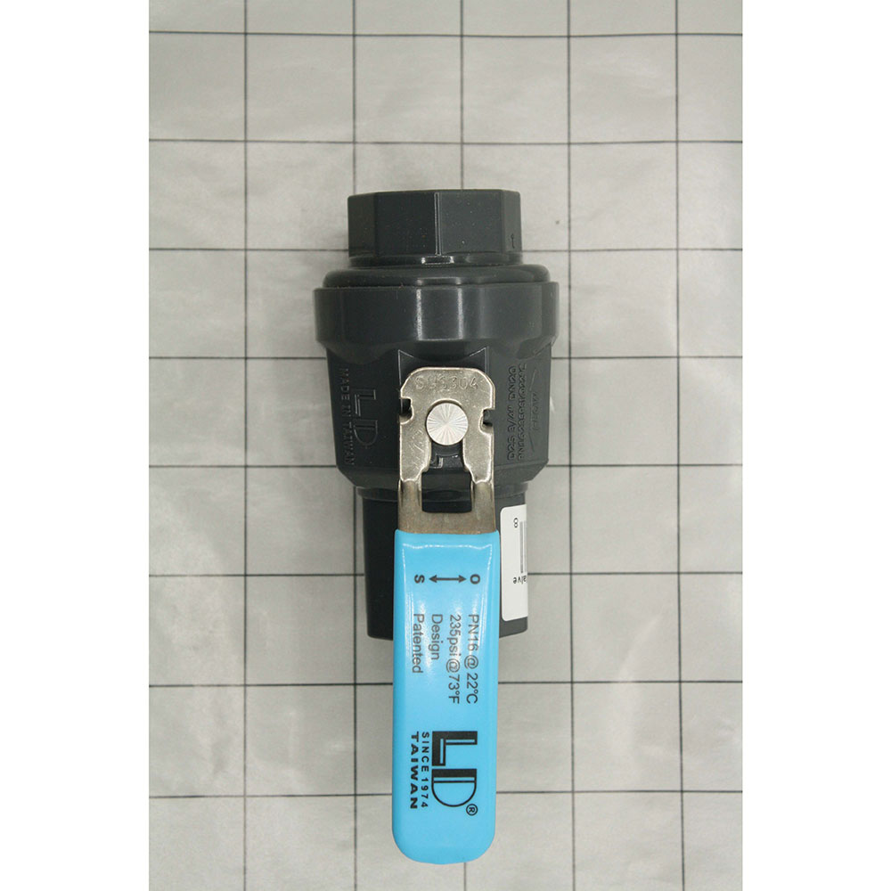 1" Slip x Slip PVC Ball Valve with Stainless Steel Handle SCH80 - W02