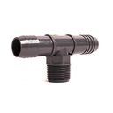 1/2" x 1/2" Poly Insert Combination Tee - W02
