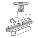1/2" Snaploc PVC Pipe Repair Tee with 1/2" Threaded Riser
 - W03
