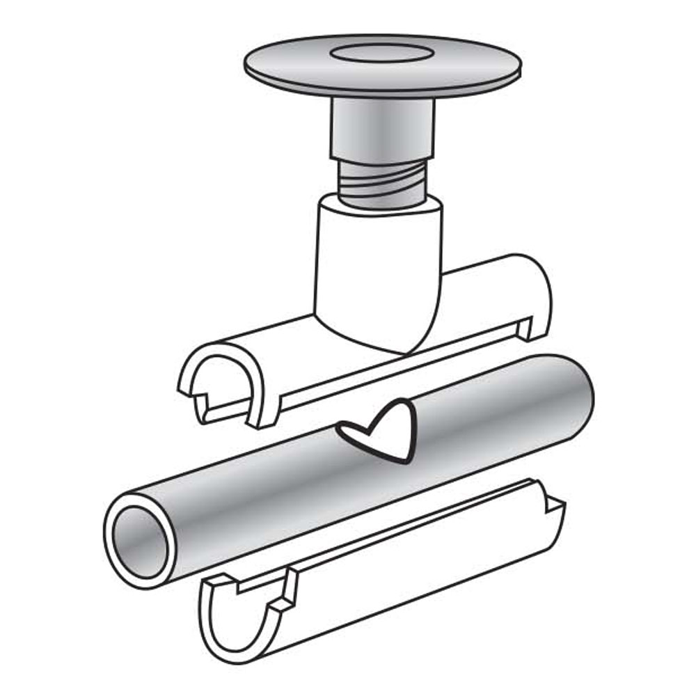 3/4" Snaploc PVC Pipe Repair Tee with 1/2" Threaded Riser
 - W03