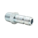 1/2" x 1/2" MPT Auto Coupler Plug - Silver - 25 Pack - W02