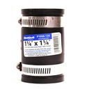 P1056-125 1-1/4" Cast Iron or Plastic to 1-1/4" Cast Iron or Plastic Flexible Repair Coupling - W02