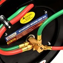 1/4" x 50FT Steel Retractable Grade T Rubber Twin Welding Hose