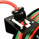 1/4" x 50FT Steel Retractable Grade T Rubber Twin Welding Hose