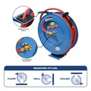 1/2" x 50FT Heavy Duty Retractable Rubber Air Hose Reel