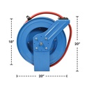1/2" x 50FT Heavy Duty Retractable Rubber Air Hose Reel