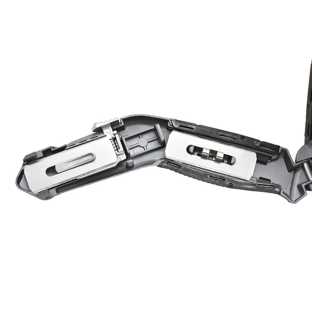 Carpet Knife Zinc Alloy & TPR Handle Fixed Blade For More Powerful Cutting Quick Change Blade Mechanism with 1 Blade On Head, 2 Spare Blades In The Knife Storage