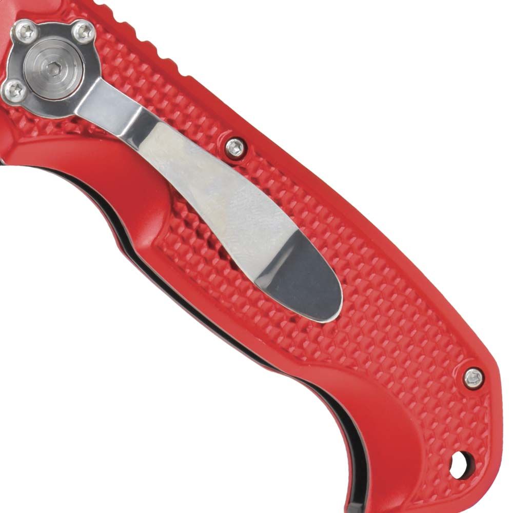 Folding Utility Knife - Aluminum Handle, Stainless Steel Housing With Safety Lock-Back System (Quick Change Blade Mechanism with 5 Replacements SK5 Blades)