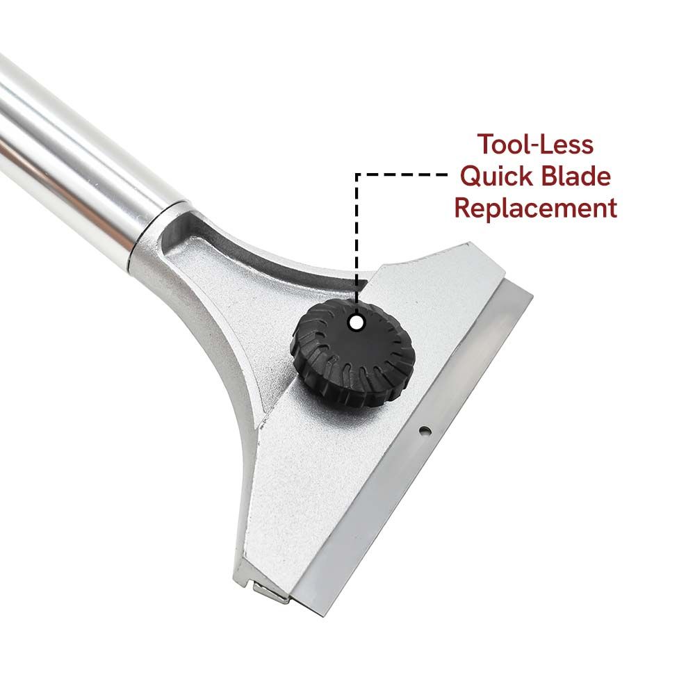 Scraper Knife - Aluminum Alloy with Rubber, with 2 Spare Blades